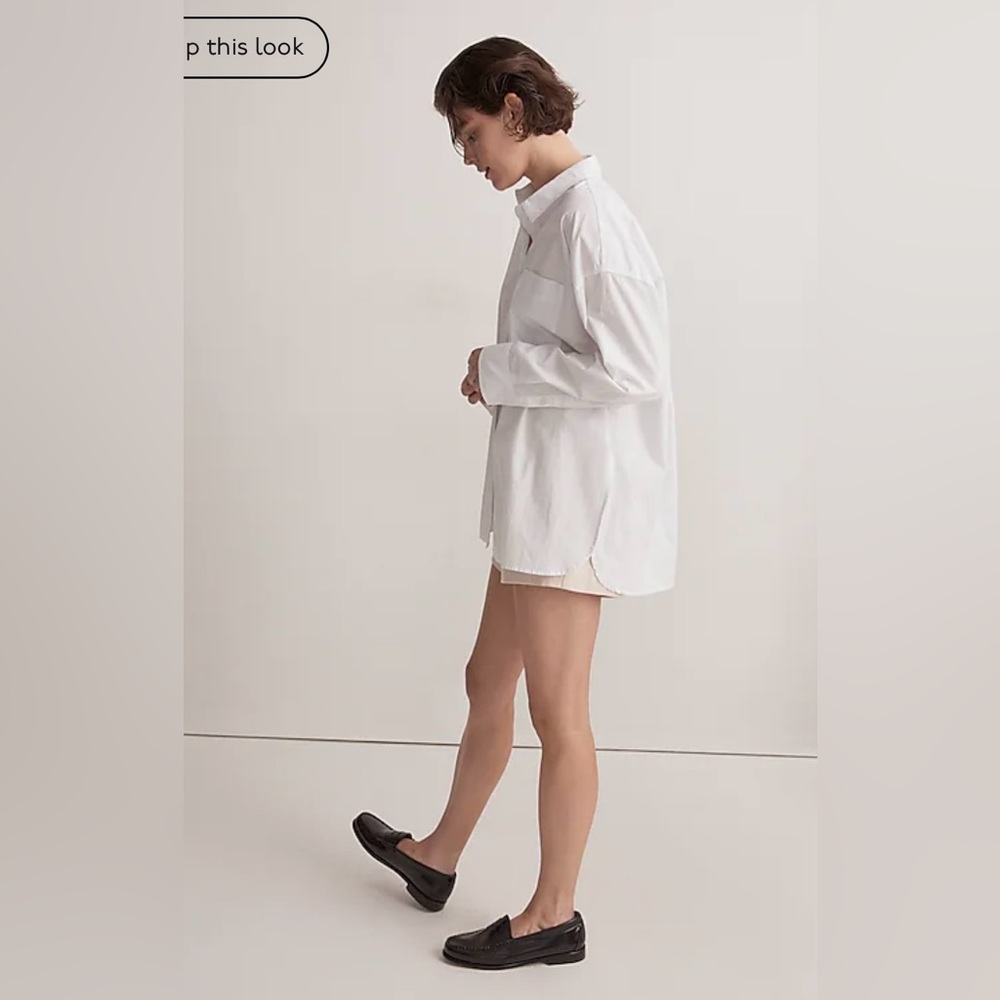 NWT Madewell Signature Oversized Poplin Shirt